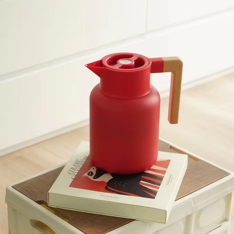 Fashion Wooden Handle 2.1L Food Grade Stainless Steel 304 Efficient Keep Warm Coffee Hot Water Teapot Kettle Sets