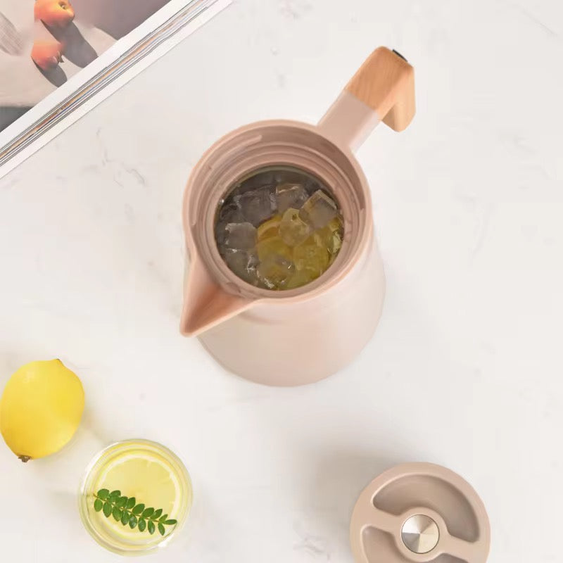 Designer Home Fashion 1500ml 2000ml Stainless Steel 304 Wooden Handle Portable Kitchen Hot Cold Keep Warm Water Kettle Pot