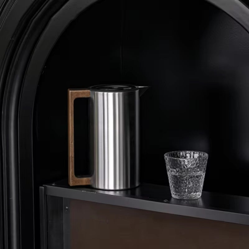 Factory Wholesale Great Quality Stainless Steel 304 Wooden Handle 1500ML 50 oz Camping Keep Warm Water Coffee Kettle Pot Set