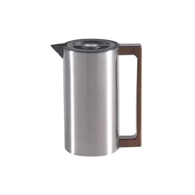 Factory Wholesale Great Quality Stainless Steel 304 Wooden Handle 1500ML 50 oz Camping Keep Warm Water Coffee Kettle Pot Set