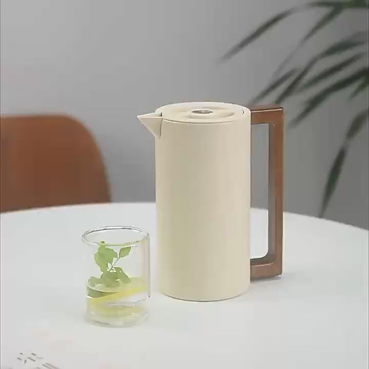 Factory Wholesale Great Quality Stainless Steel 304 Wooden Handle 1500ML 50 oz Camping Keep Warm Water Coffee Kettle Pot Set